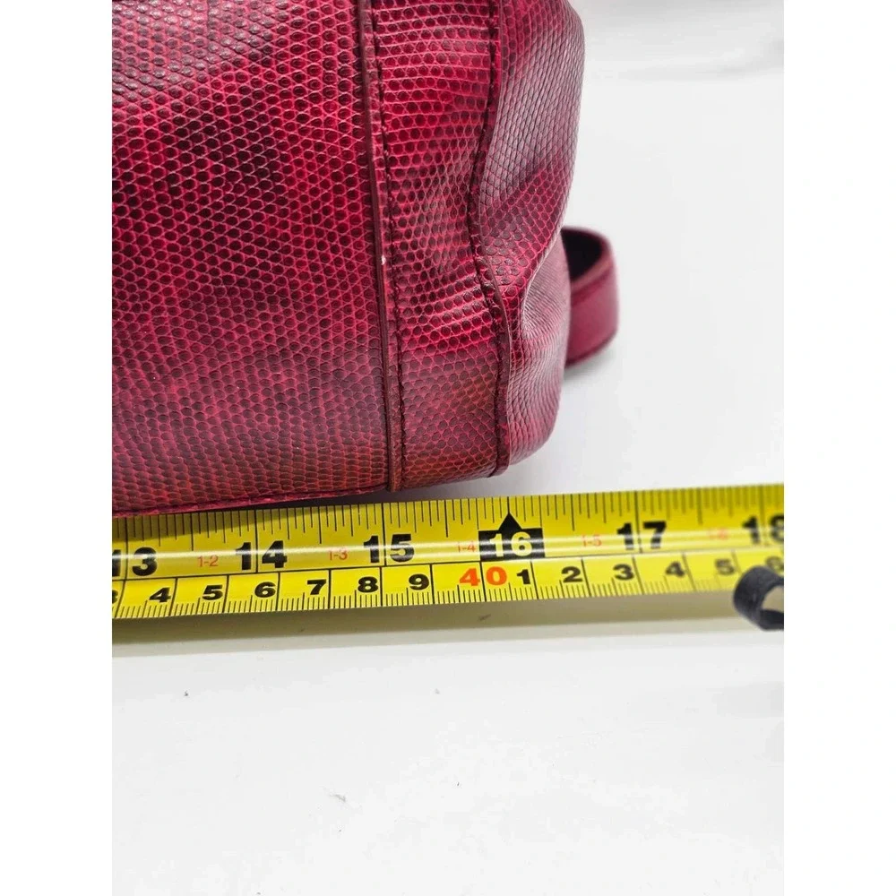 Diane Von Furstenberg DVF Large Shoulder Bag Women's Red Buckle Detail - Picture 7 of 16